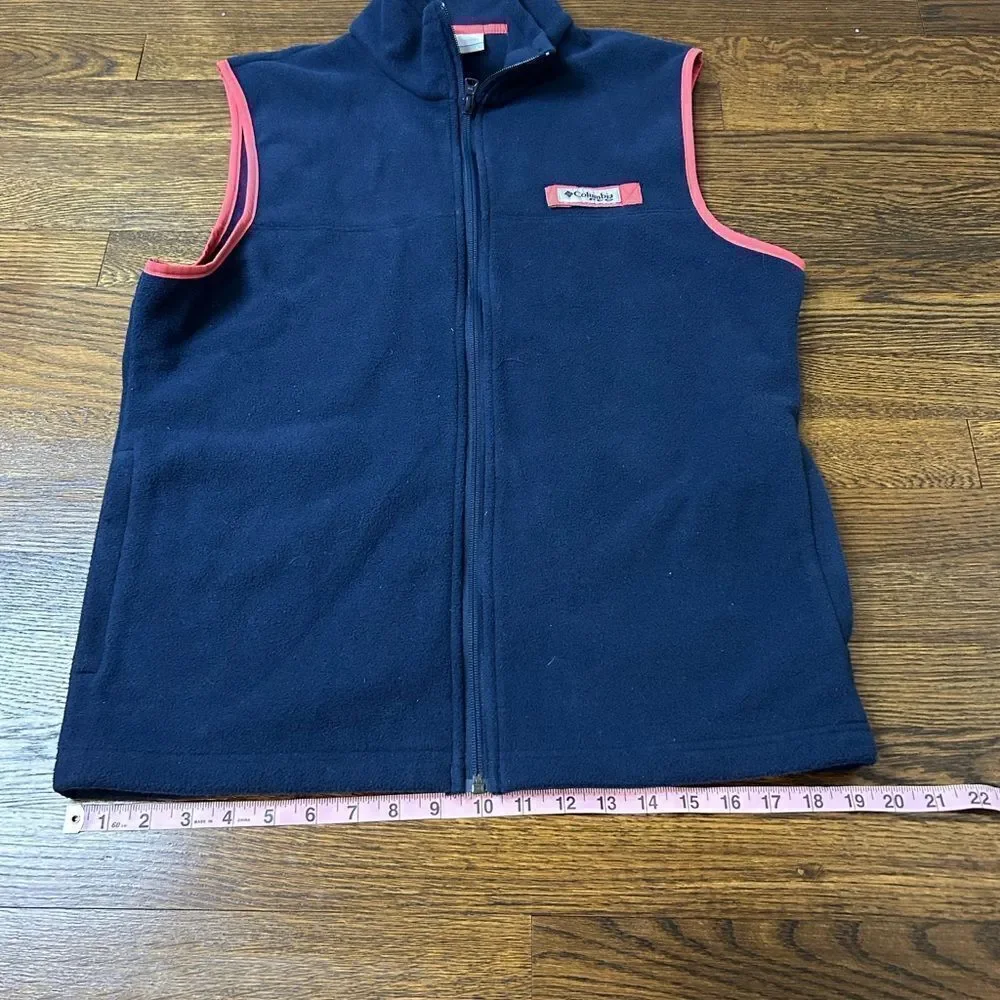 Men’s Columbia PFG Navy Fleece Vest - Size Small